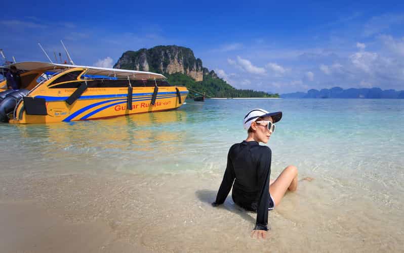 Ao Nang: 4 Islands Day Tour by Speedboat or Longtail Boat - Chicken Island’s rock, water, and snorkeling