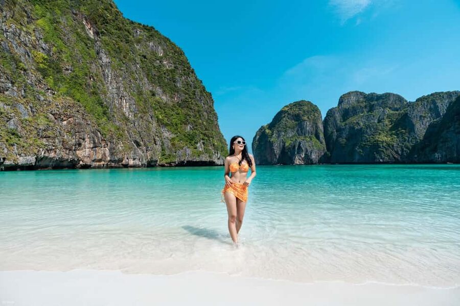 Ao Nang: Phi Phi Islands Speedboat or Catamaran Tour One day - Bamboo Island gives you the first swim