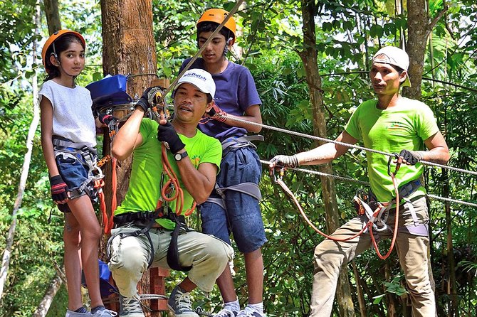 Aonang Fiore Zip Line Adventure in Krabi - The 80-meter race and the 23-meter bridge