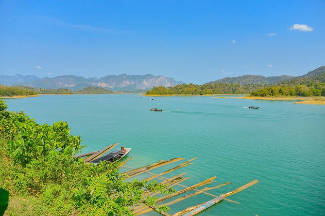 Cheow Lan Lake Adventure from Krabi with Cave and Floating Lunch - Floating lunch, swimming, and kayaking at Phupha Waree
