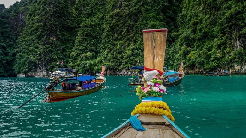From Phi Phi: Maya Bay HalfDay Longtail Boat with Snorkeling - Swimming and snorkeling at Pileh Lagoon