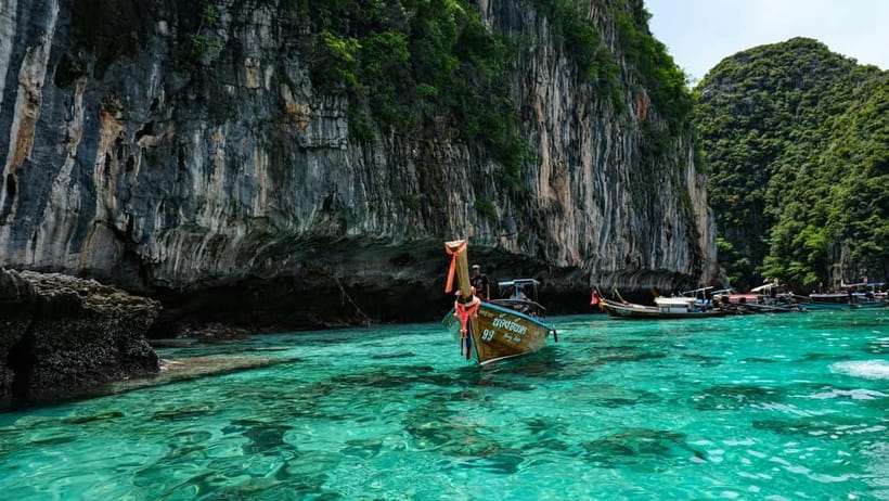 From Phi Phi: Maya Bay HalfDay Longtail Boat with Snorkeling - One hour at Maya Bay