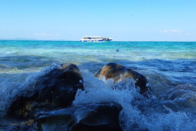 From Phi Phi: Sunrise & Beat The Crowds to Maya Bay by Speedboat - Viking Cave from the water