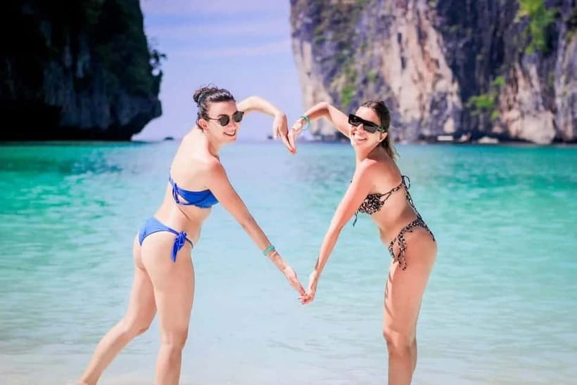 From Phi Phi: Sunset & Plankton Swim Tour By Speedboat - Monkey Beach, where the first stop is more playful than peaceful