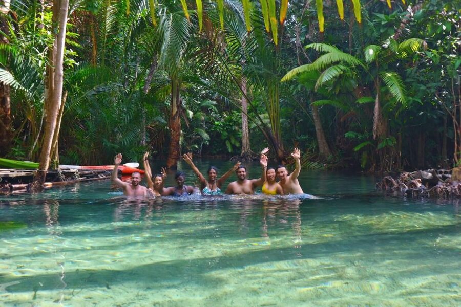 Kayaking and swiming klongrood - Who will enjoy this outing most?