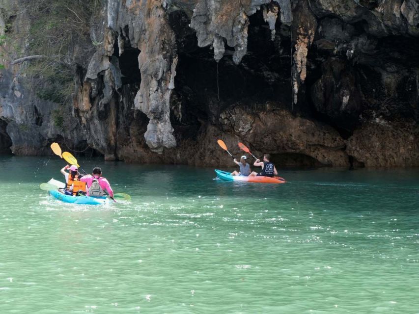 Ko Lanta: Full-Day Love Kayak Caves & Beaches Kayak Tour - Kayaking beneath Talabeng’s towering rock walls