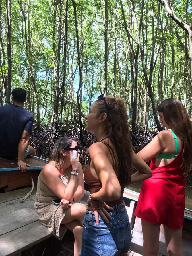 Ko Lanta: Half Day Tour Mangrove Boat Trip With Lunch - Monkeys aboard the longtail boat