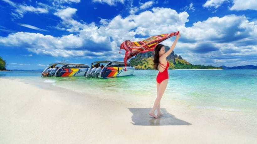 Krabi: 4 Islands and Caves Boat Tour with Lunch - Thale Waek and the tide-dependent sandbar