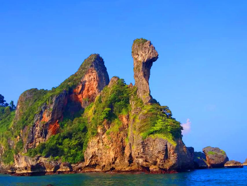 Krabi: 4 Islands Sunset Longtail Boat Tour with BBQ Dinner - Phra Nang Beach and Railay’s limestone walls