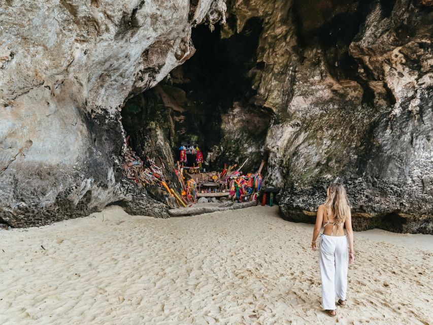 Krabi: 4 Islands Tour by Longtail Boat & Thai Buffet Lunch - Phra Nang Cave Beach and its unusual shrine
