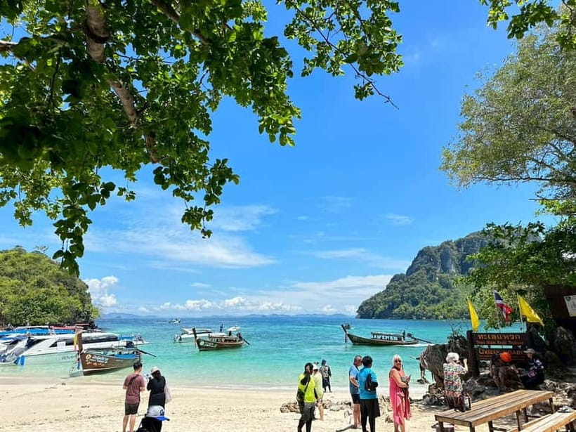 Krabi: 7 Islands Sunset Tour by Speedboat with Snorkeling - Railay and Phra Nang: cliffs, caves, and a short first look
