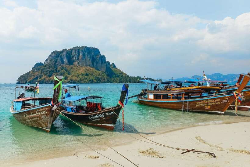 Krabi: 7 Islands Sunset Tour with Buffet Dinner & Snorkeling - Starting from Ao Nang by longtail boat