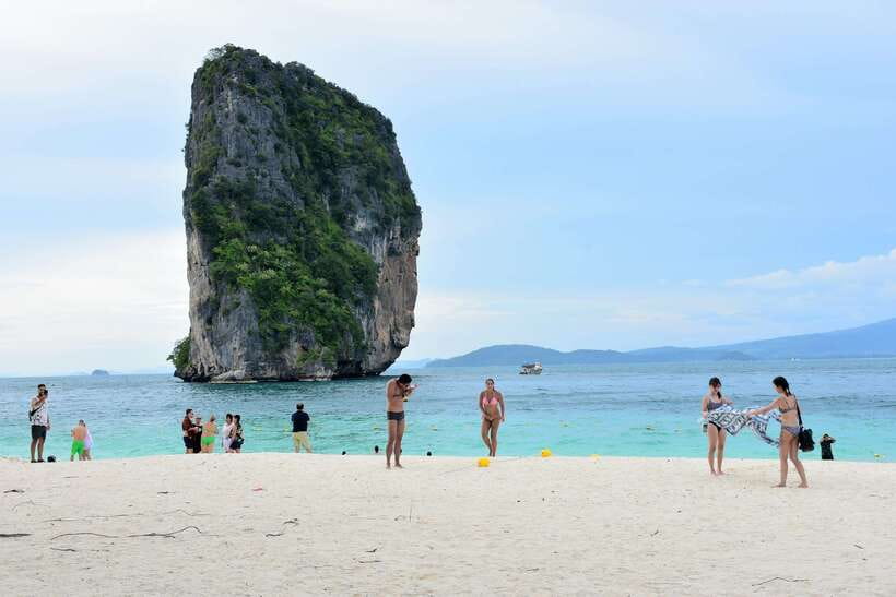 Krabi: 7 Islands Sunset Tour with Buffet Dinner & Snorkeling - Tup and Mor at low tide