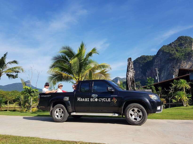 Krabi: Eco-Cycling Tour with Nature, Culture, and Fun - Coast views and a coffee stop with Wood