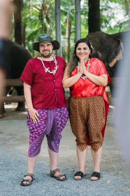 Krabi: Elephant Feeding Program with Traditional Thai Dress - A Thai costume, a basket of treats, and a close look at elephant care