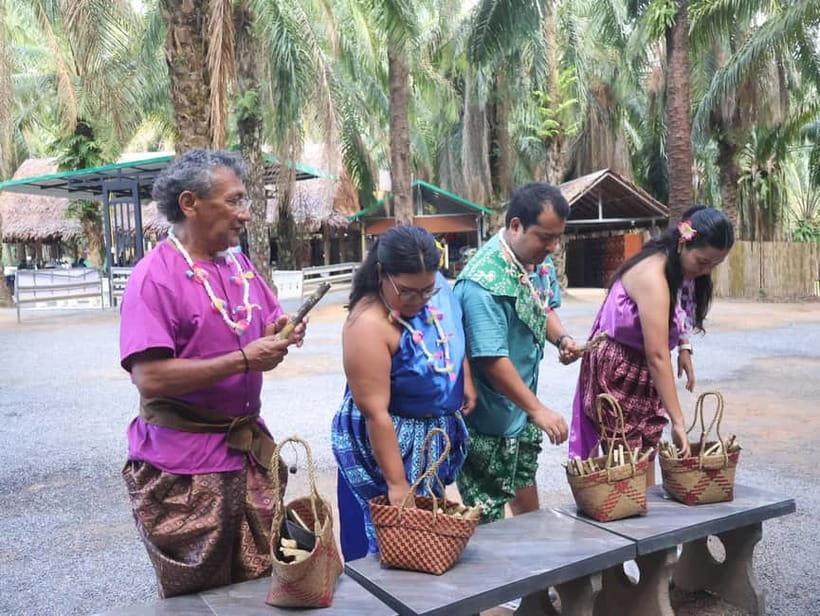 Krabi: Elephant Feeding Program with Traditional Thai Dress - Meeting the mahouts before feeding the elephants