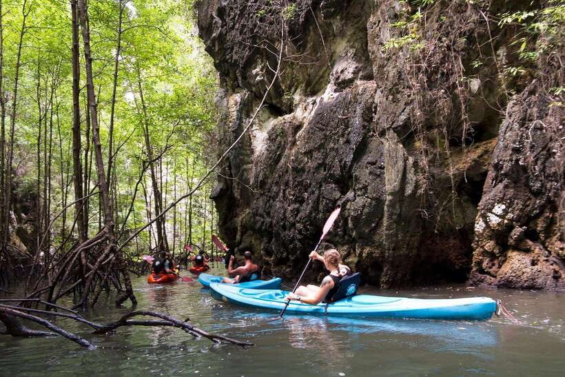 Krabi: Emerald Cool-Down & Kayak Odyssey in Din Daeng Canyon - Cooling off at Sra Keaw stream