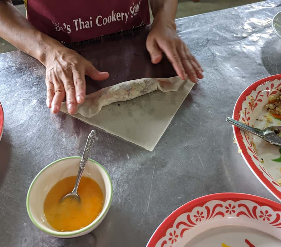 Krabi: Evening Thai Cooking Class at Ya's Cookery - Eating together after the cooking