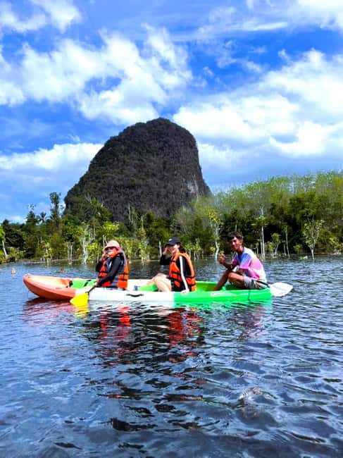 Krabi: Hidden Mirror Lake Kayak, Swim & Easy Nature Activity - Swimming at the clear blue lagoon