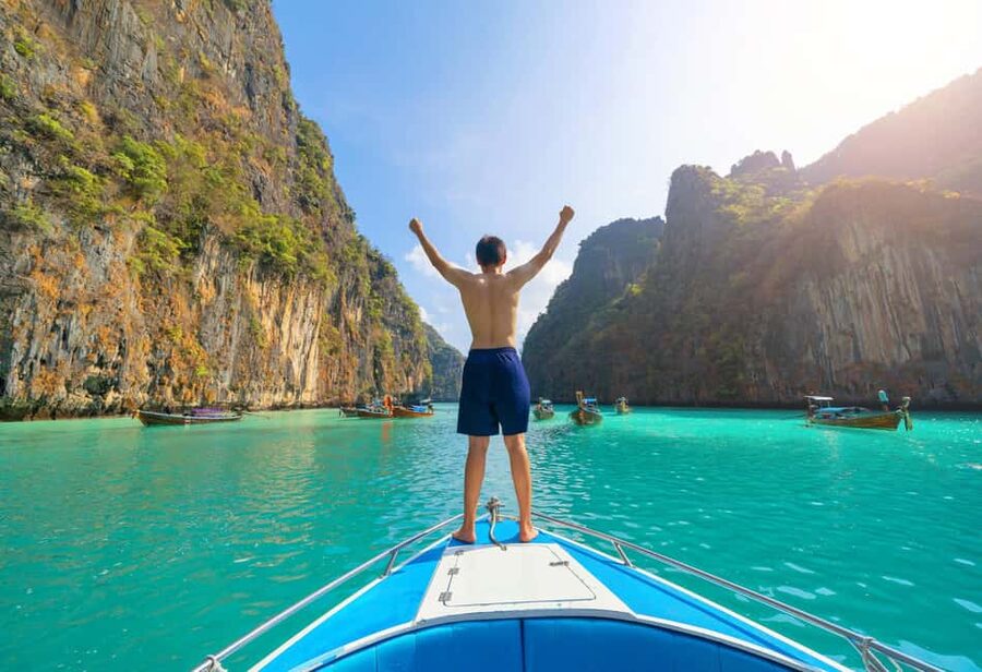 Krabi: Premium Phi Phi Islands Day Trip with Lunch & Snorkel - Viking Cave from the boat