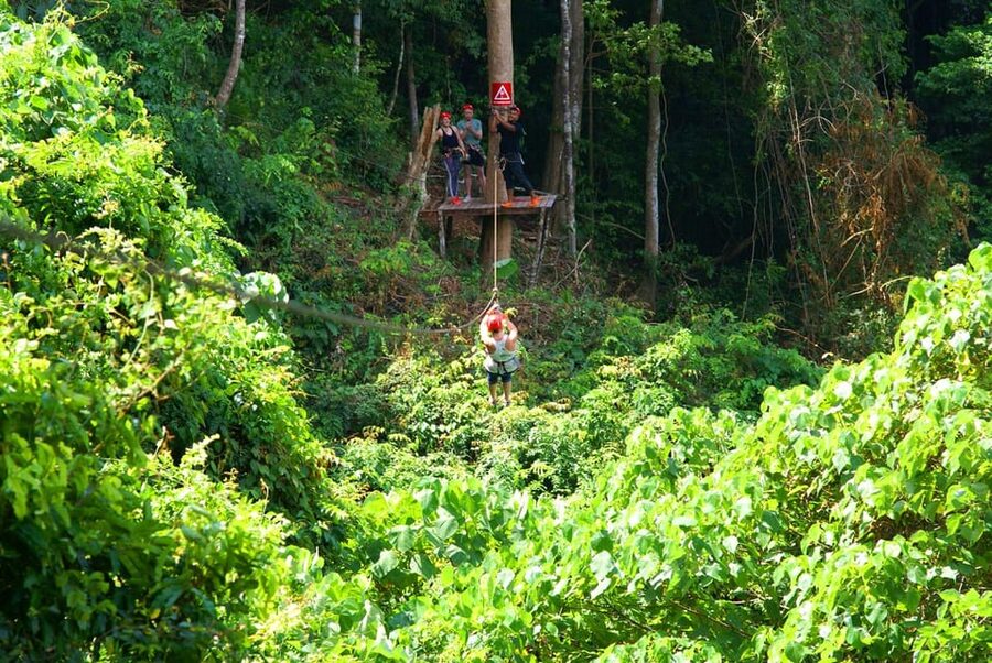 Krabi: Zipline, ATV & Top Rope Climbing Experience - What the zipline sequence feels like