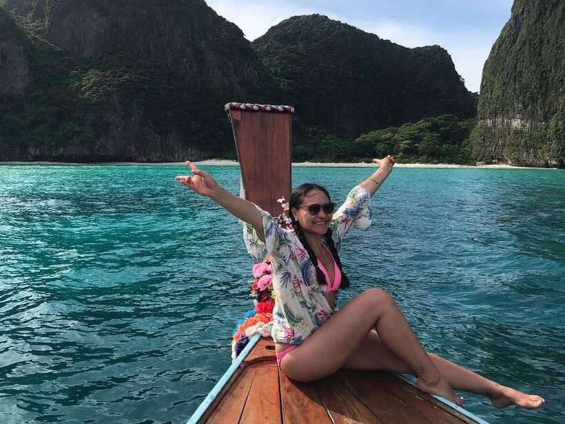 Phi Phi: 7 Islands longtail boat with Sunset and Plankton - Viking Cave is a brief look at Phi Phi’s coastal past