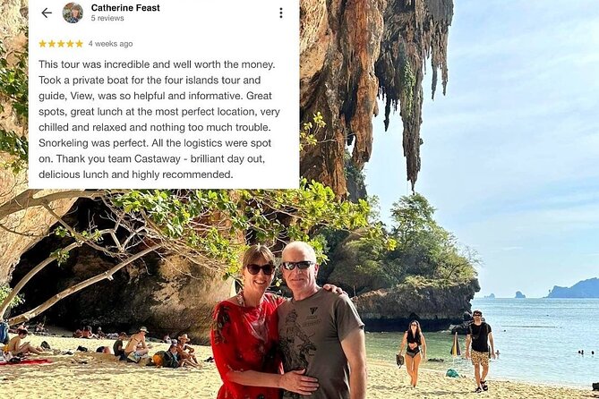 Private Longtail Boat Tour to 4 Islands - PhraNang Cave Beach, cliffs and local belief