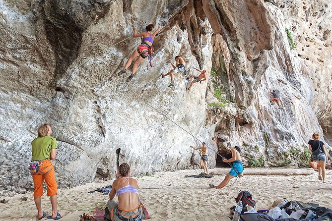 Rock Climbing at Railay Beach Krabi - From a 7:30 pickup to the Railay boat