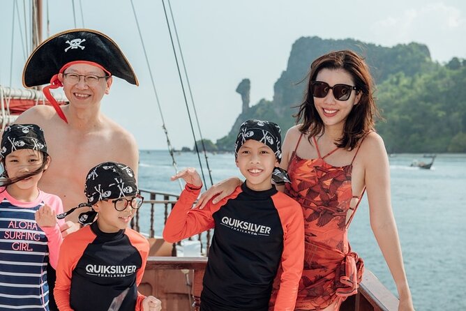 Sunset Dinner Cruise with night Swimming by Luxury Junk Boat - From Ao Nang hotel pickup to Ao Nam Mao Pier