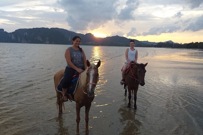Sunset Horse Riding And BBQ Dinner Tour At Ao Nam Mao Beach Krabi - Sunset beside the Andaman Sea