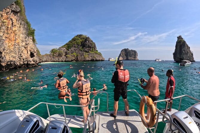 Tin's Island Odyssey to Phi Phi & Bamboo Island from Koh Lanta - Monkey Bay from the boat